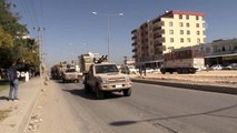 Barış Pınarı Harekatı - Suriye Milli Ordusu mensuplarını taşıyan 20 araçlık konvoy Akçakale'ye...