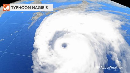 Hagibis closes in on Japan