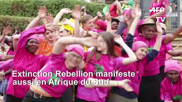 Extinction Rebellion manifeste aussi en Afrique du Sud