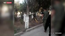 YPG/PKK'lıların sivillere ait parktan yaptığı saldırı kamerada