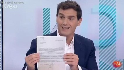 Albert Rivera exige en toda la jeta del Lechero Fortes la dimisión de Rosa María Mateo y dice que TVE es "Tele-Sánchez"