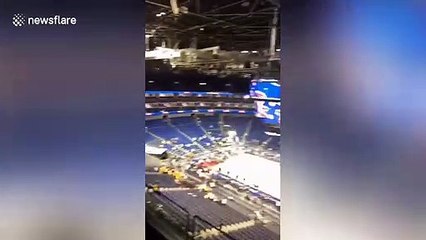 Los Angeles Lakers and Brooklyn Nets warm-up before preseason game in Shanghai