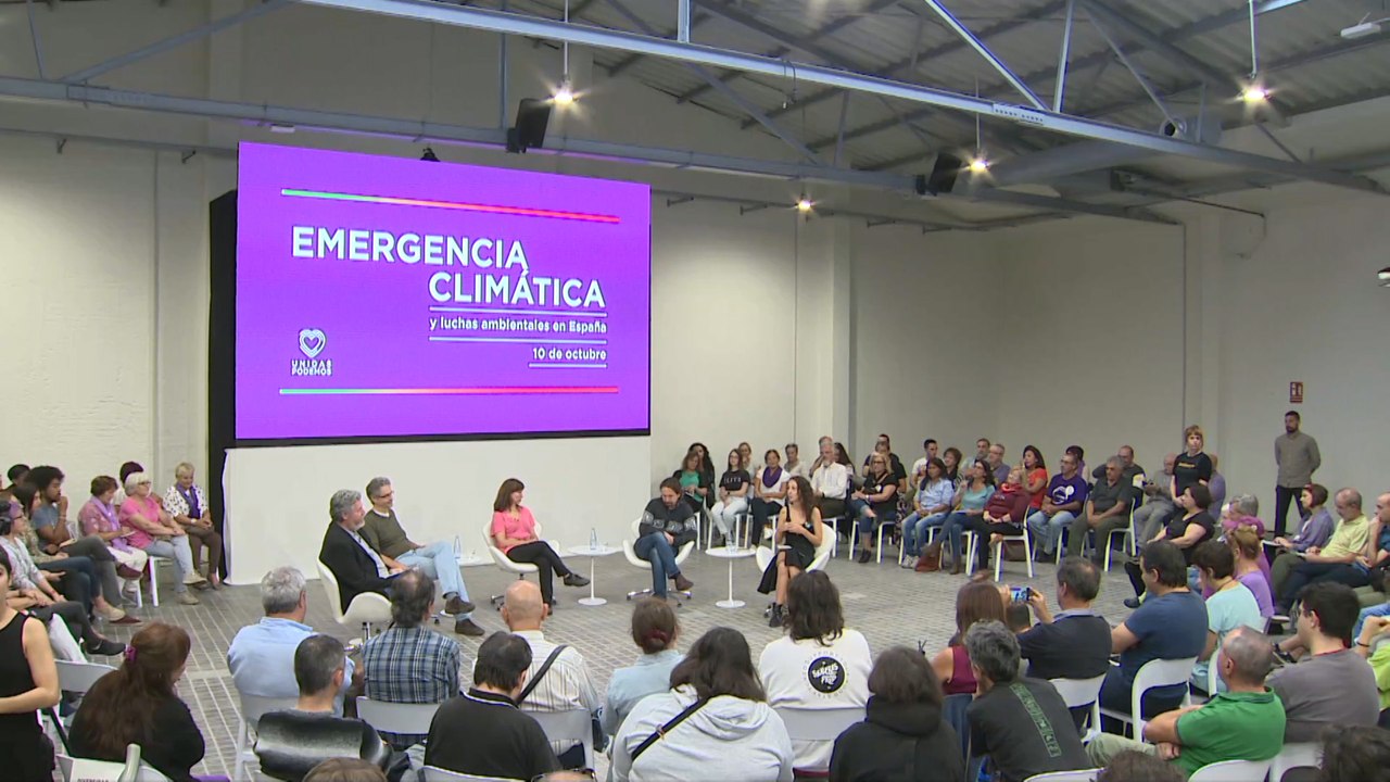 Pablo Iglesias participa en un acto en Madrid