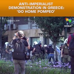 Anti-imperialist  Demonstration In Greece- 'Go Home Pompeo'