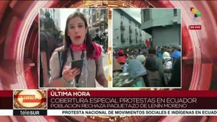 Ecuador: policías bloquean marchas en Guayaquil