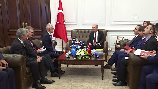 Bakan Soylu, BM İnsani İşlerden Sorumlu Genel Sekreter Yardımcısı Lowcock'u kabul etti - ANKARA