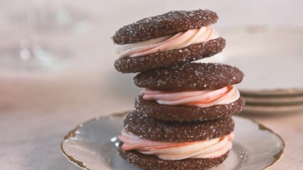Chocolate Peppermint Sandwich Cookies