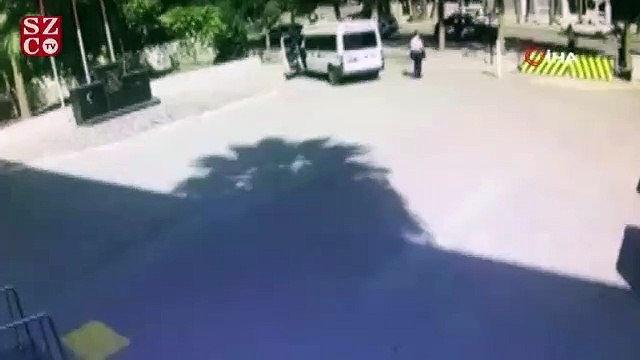 Akçakale Kaymakamlığına roketin düşme anı kamerada