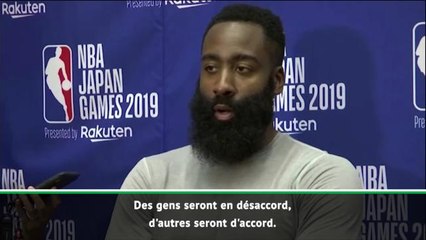 Tweet polémique - Harden : ''Tout le monde a sa liberté d'expression''