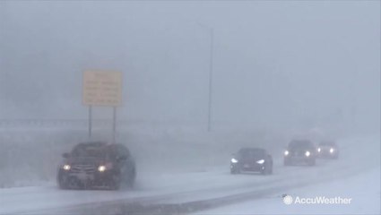 Blinding heavy snowfall making travel conditions a nightmare