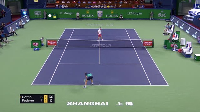 Federer holds off Goffin in Shanghai thriller