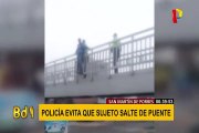 SMP: policía impide que hombre salte de puente en avenida Perú