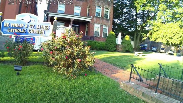 38 Fatima Pilgrimage walk across USA #87 Stopped to Pray roadside and saw statue of Mother MARY!