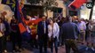 Concentración ante la sede del PSOE para protestar contra la exhumación de Franco