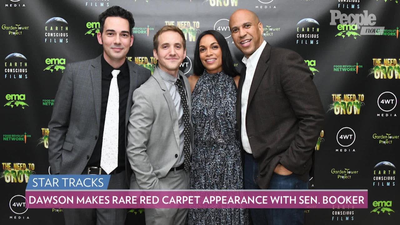 Rosario Dawson and Cory Booker Make Rare Red Carpet Appearance at Environmental Doc Premiere