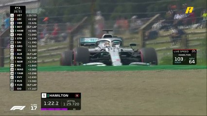 هاميلتون يسجل أسرع زمن ويتفوق على ثنائي فيراري في التجارب الحرة الأولى