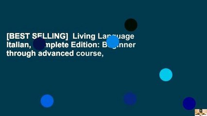 [BEST SELLING]  Living Language Italian, Complete Edition: Beginner through advanced course,