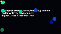 About For Books  Classroom-Ready Number Talks for Sixth, Seventh, and Eighth Grade Teachers: 1,000