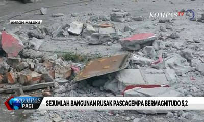 Bangunan Rusak Pasca Gempa Ambon Bermagnitudo 5,2