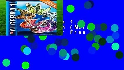 [Read] Algebra 1, Student Edition (Merrill Algebra 1)  For Free