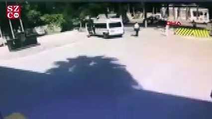 Akçakale Kaymakamlığına roketin düşme anı