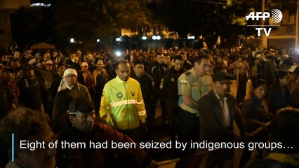 Detained police officers released by Ecuador indigenous groups