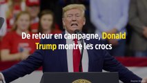 De retour en campagne, Donald Trump montre les crocs