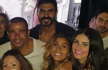 لقطات مثيرة من حفل عيد ميلاد عمرو دياب الصاخب