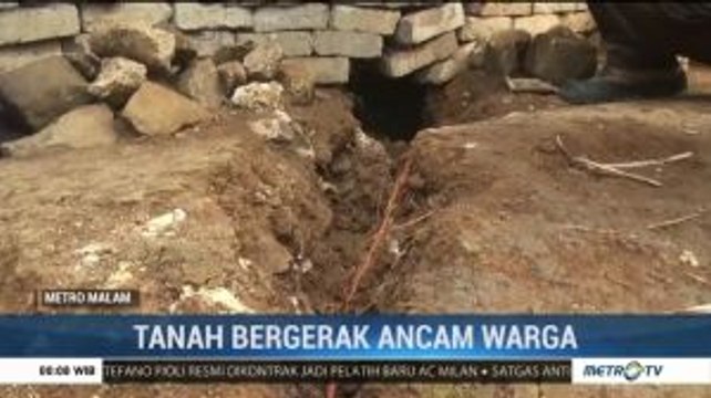 Tanah Bergerak Ancam Rumah Warga di Kampung Benda