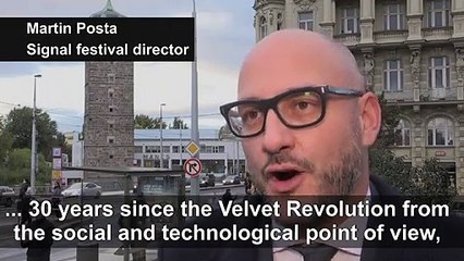 Prague Signal light festival celebrates Velvet Revolution