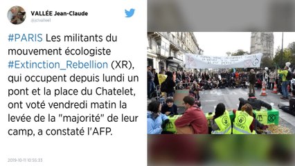 Extinction Rebellion. Le mouvement écologiste va lever « la majorité » de son campement parisien