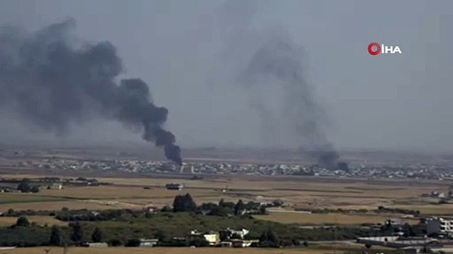 Teröristler lastik yakarak İHA'ların görüntü almasını engellemeye çalışıyor