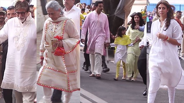 Aaradhya Bachchan, Aishwarya Rai Bachchan & family join Amitabh Bachchan birthday party | FilmiBeat