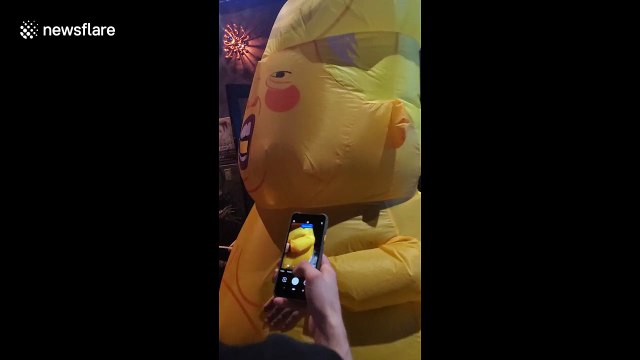 Baby Trump walks into gay bar