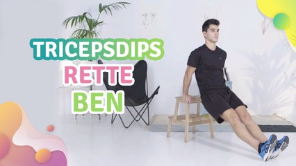 Tricepsdips, rette ben - Veien til Helse