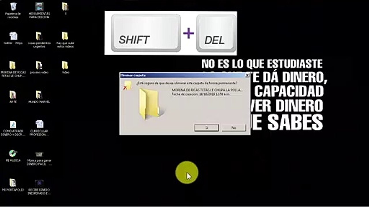 COMO ELIMINAR CARPETAS QUE NO SE PUEDEN ELIMINAR O CARPETAS FANTASMA