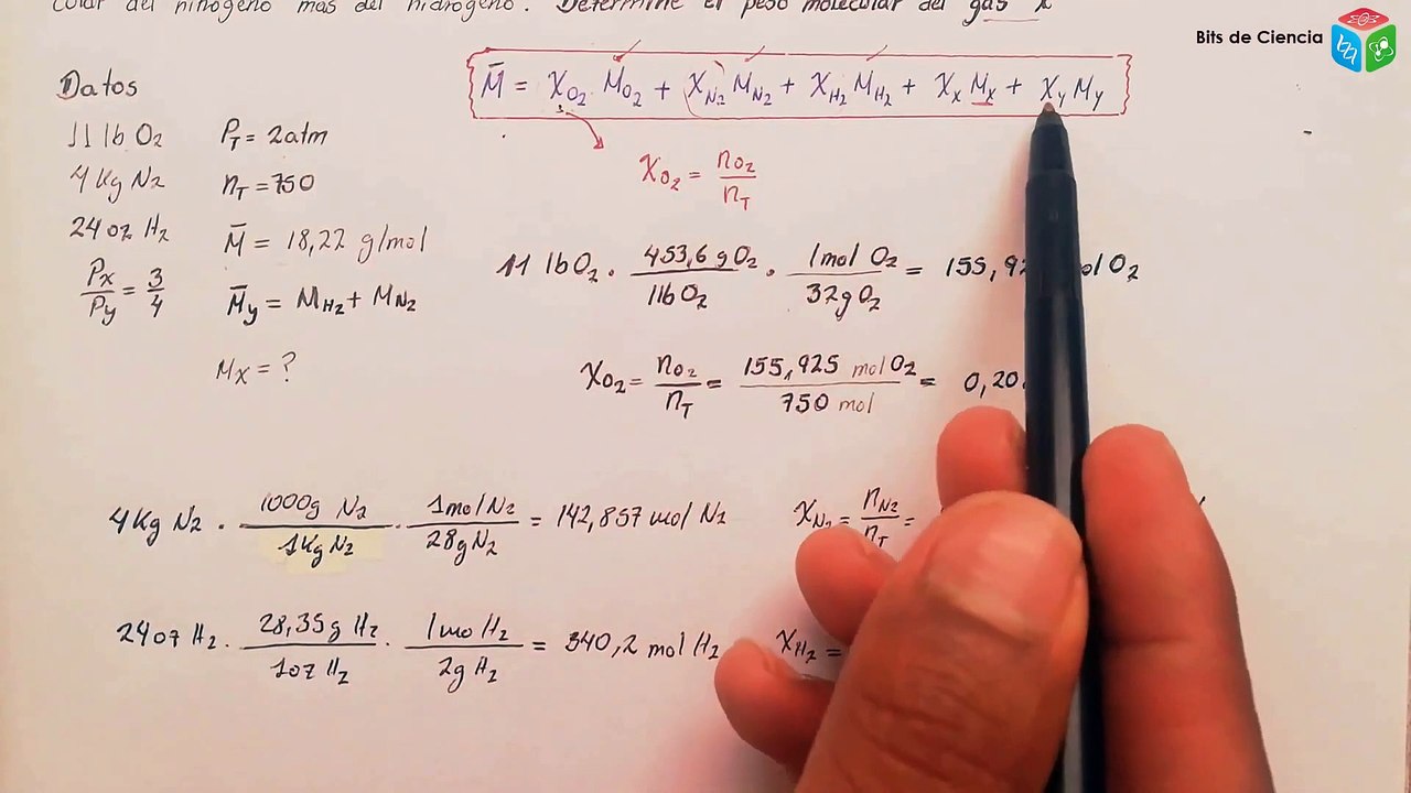 ✅ EXAMEN DE ADMISION QUIMICA  | ESTADO GASEOSO - FRACCION MOLAR (#UMSA, #UMSS, #UAGRM)