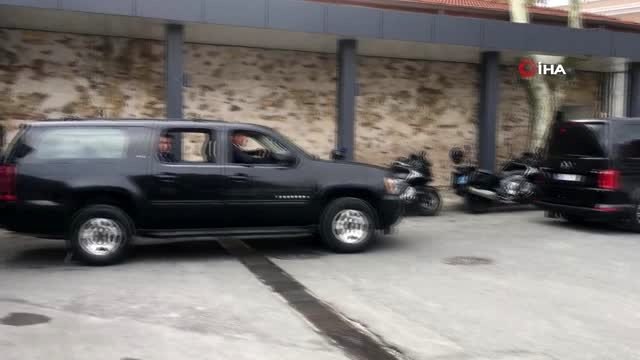 Cumhurbaşkanı Recep Tayyip Erdoğan'ın Dolmahçe'deki çalışma ofisinde NATO Genel Sekreteri Jens...