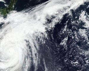 Groupe A - La vue satellite du super typhon Hagibis