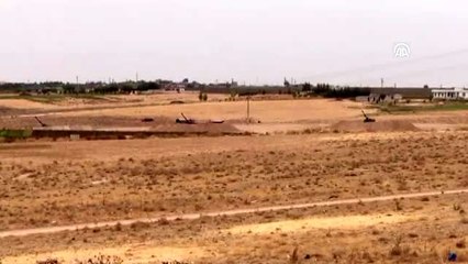 Tel Abyad'daki terör hedefleri obüs atışlarıyla vuruluyor (2)