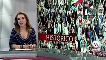 Mujeres iraníes entran a un estadio después de 40 años