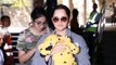 Sania Mirza spotted at airport with son Izhaan looking adorable in a Micky Mouse jumper