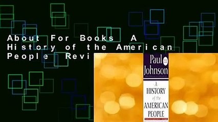 About For Books  A History of the American People  Review