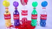 Aprender colores con Coca Cola sorpresa botellas bolas y perlas, PJ máscaras sorpresa juguetes Surprise Toys