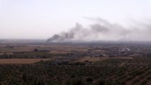 Barış Pınarı Harekatı - Rasulayn bölgesindeki terör mevzilerinden duman yükseliyor