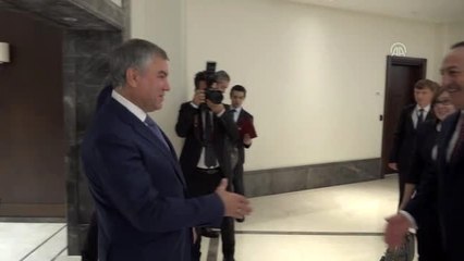 Скачать видео: Çavuşoğlu, Rusya Federasyonu Devlet Duması Başkanı Volodin ile görüştü