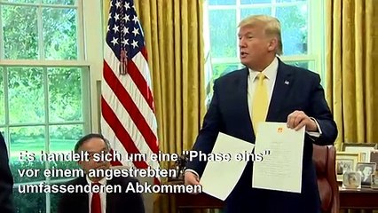 Trump verkündet Teileinigung mit China im Handelskonflikt