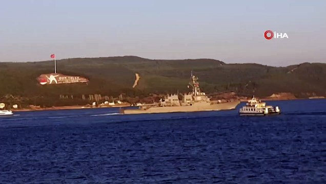 ABD savaş gemisi 'USS Porter' Çanakkale'den Marmara Denizi'ne Doğru Yol Alıyor