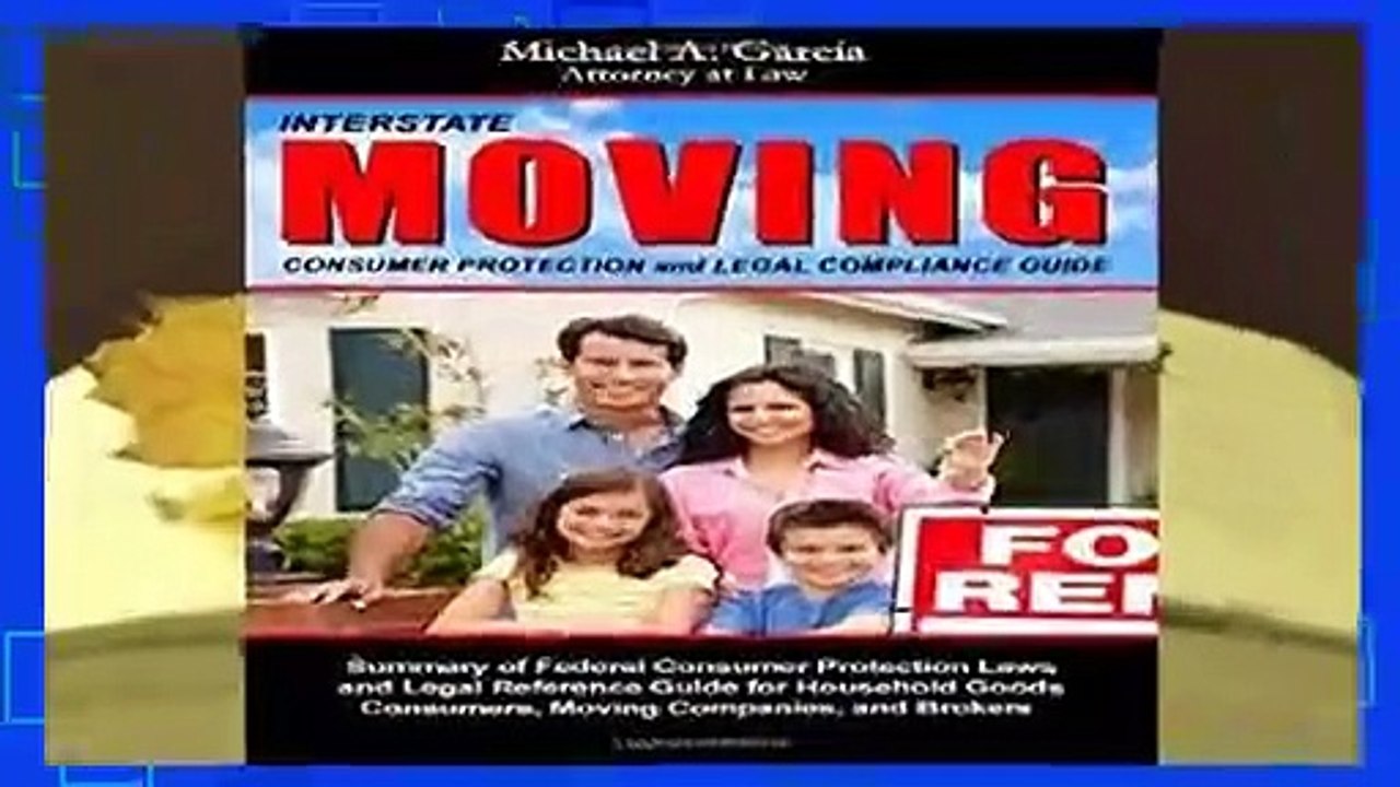 About For Books  Interstate Moving Consumer Protection and Legal Compliance Guide  For Online