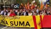 Barcelona se llena de banderas de España por una manifestación por la unidad en el 12-O